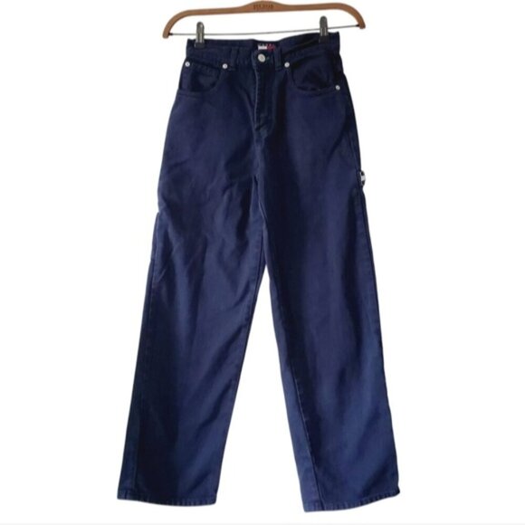 Tommy Hilfiger Vintage Retro Navy 90s Baggy Wide Leg Carpenter Jeans XS - Picture 1 of 6